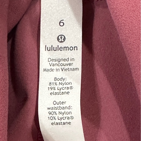 Lululemon Align Pant Leggings 28" Wrap Waist High Waisted Moss Rose Pink Size 6 - Picture 8 of 10